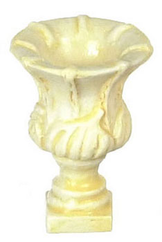 Dollhouse Miniature 1/2" Scale Urn, 6Pc, Ivory